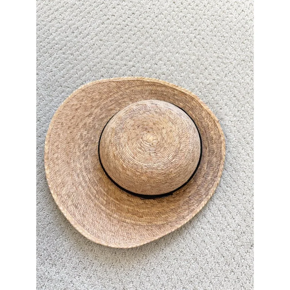 Tula Austin TX Straw Hat Women's Small Woven Round Outdoor Sun Beach Gardening - Picture 5 of 11